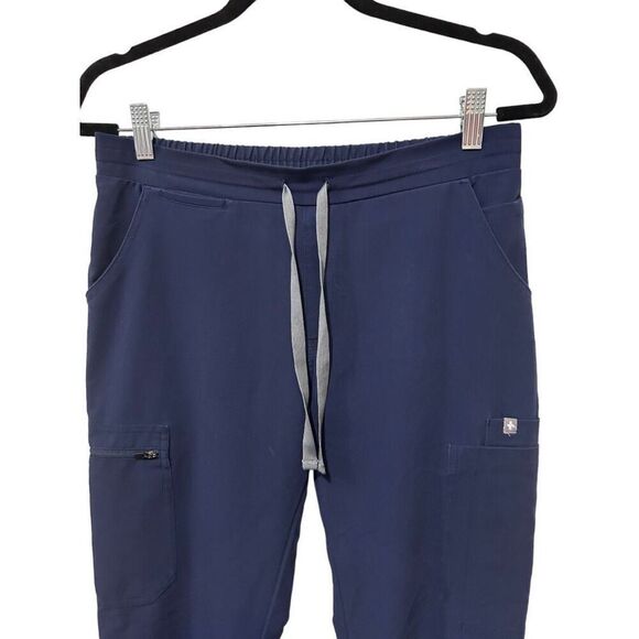 Figs Yola Medical Stretch Drawstring Pull-On Skinny Scrub Pants Navy Blue Sz XS - Picture 3 of 14